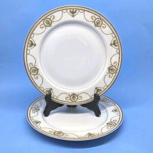 Haviland Limoges Eugenie Black Laurel & Swags 8 3/4" Salad Plates Set of 2